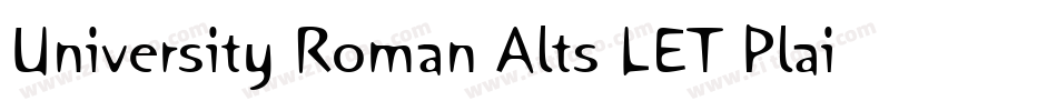 University Roman Alts LET Plain1.0字体转换